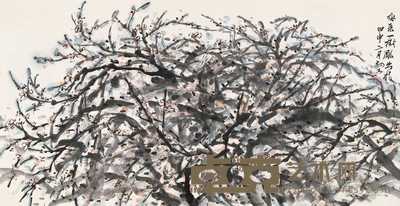 衲子 甲申（2004年）作 梅花一树乱出枝 镜心 68×138cm